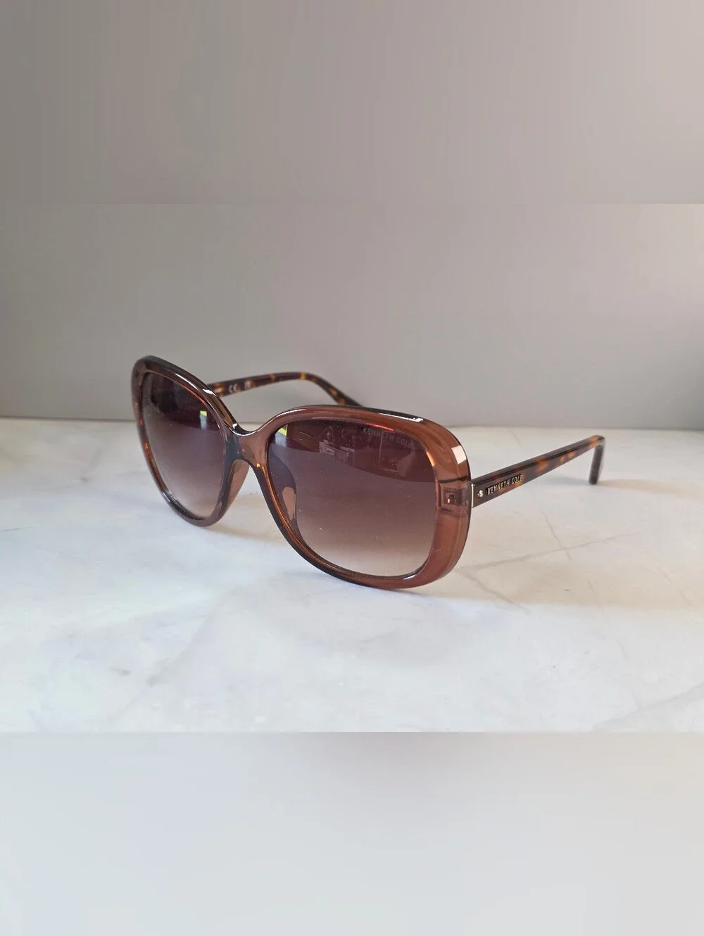 Kenneth Cole KC00031 Oversized Brown Tortoise Sunglasses